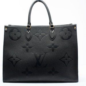 Louis Vuitton Elegant Black Embossed Tote